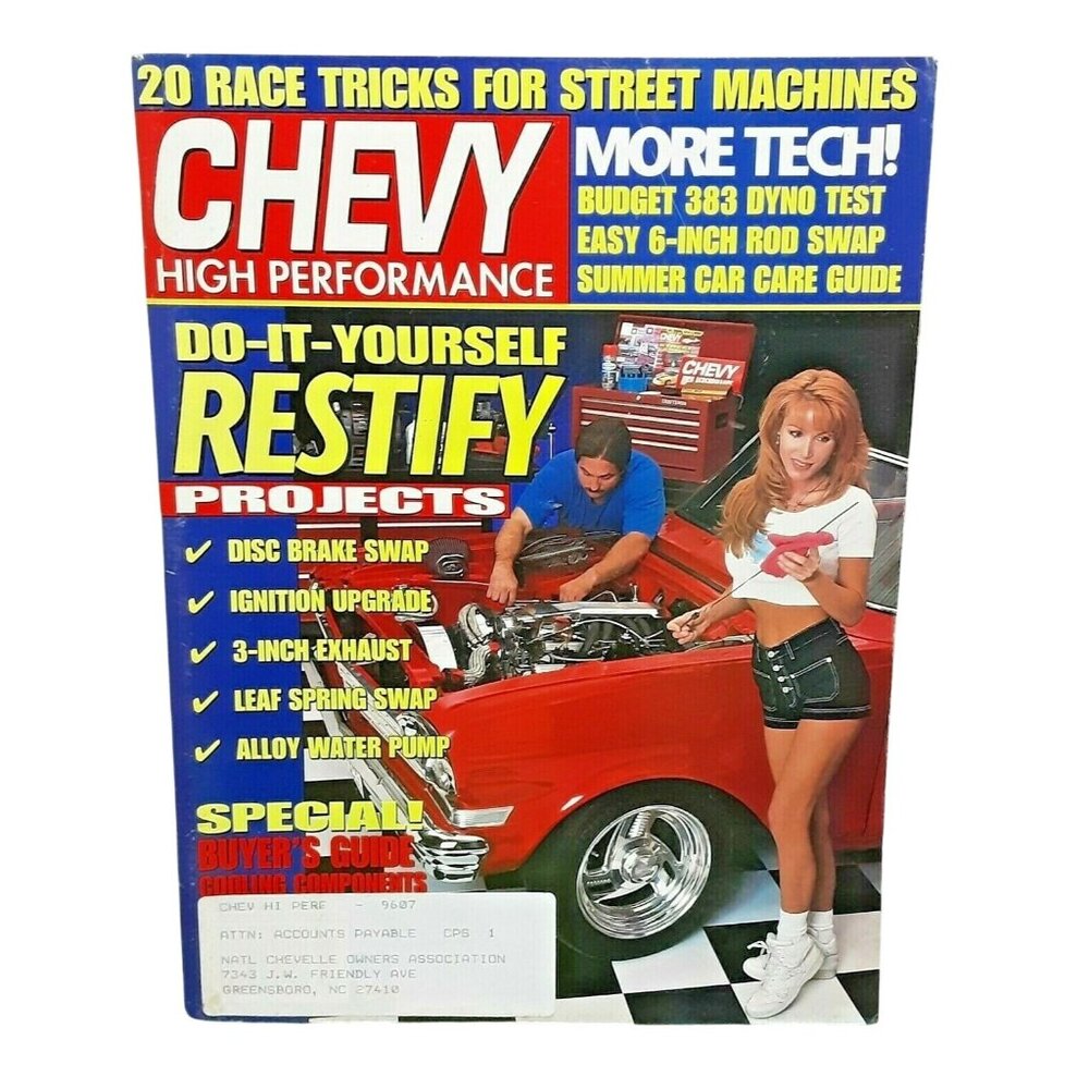 Chevy High Performance Magazine July 1996 Projects Summer Car Care Guide Issue